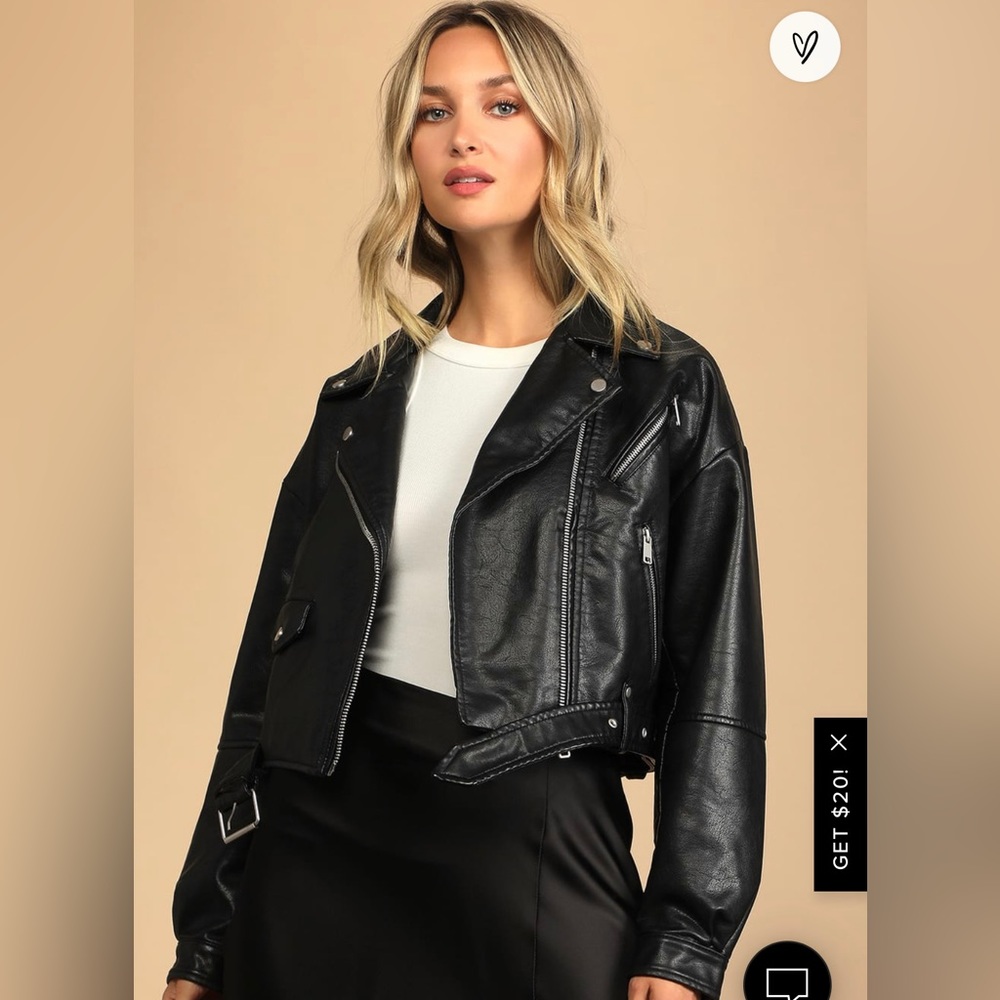 Moto jacket Vegan leather  NWT